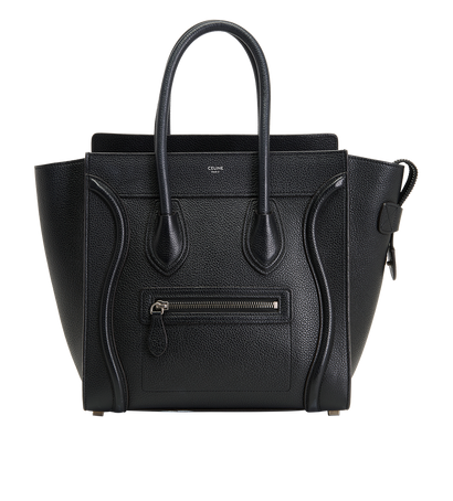 Micro Luggage, &pound;650, Handbags, Black, Leather, Front view